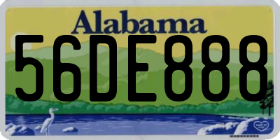 AL license plate 56DE888