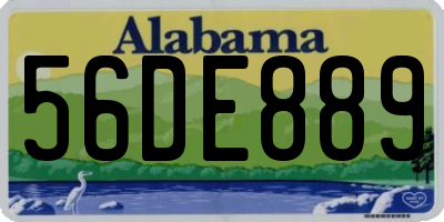 AL license plate 56DE889
