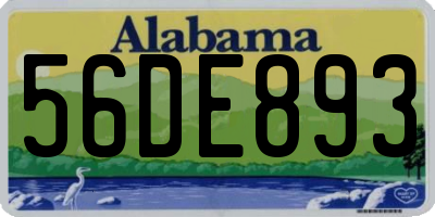 AL license plate 56DE893