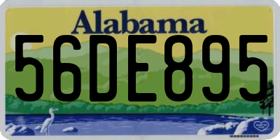 AL license plate 56DE895