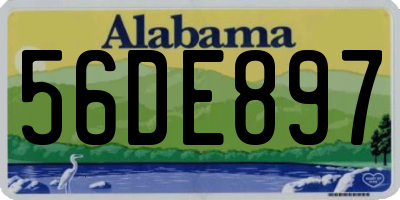 AL license plate 56DE897