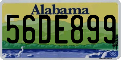 AL license plate 56DE899