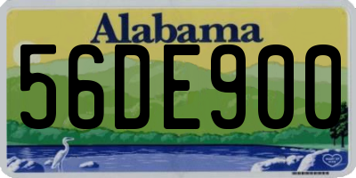 AL license plate 56DE900
