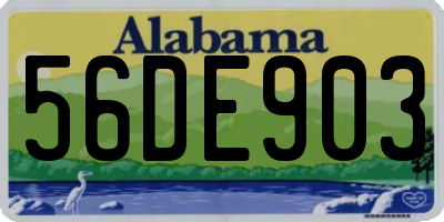 AL license plate 56DE903