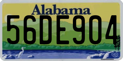 AL license plate 56DE904