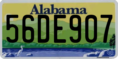 AL license plate 56DE907