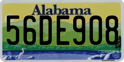 AL license plate 56DE908