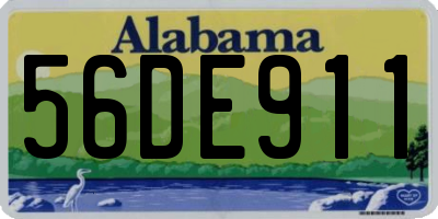 AL license plate 56DE911