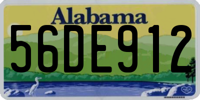 AL license plate 56DE912