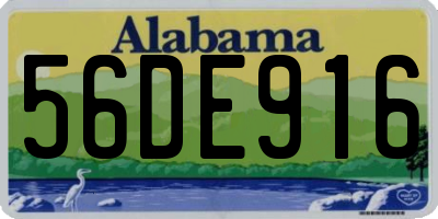 AL license plate 56DE916