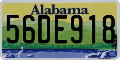 AL license plate 56DE918