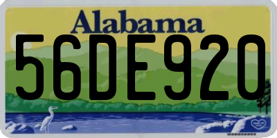 AL license plate 56DE920