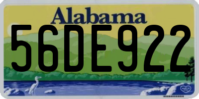 AL license plate 56DE922