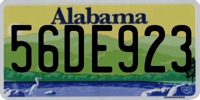 AL license plate 56DE923
