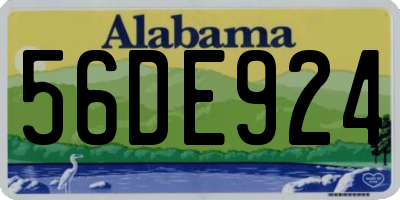 AL license plate 56DE924