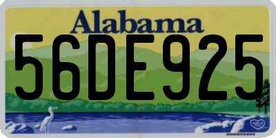 AL license plate 56DE925