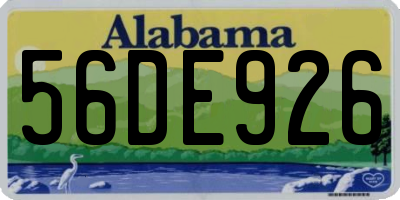 AL license plate 56DE926