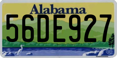 AL license plate 56DE927