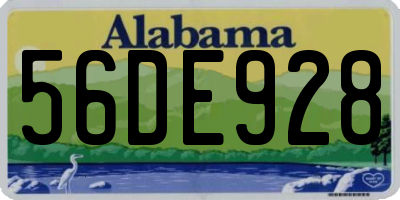 AL license plate 56DE928