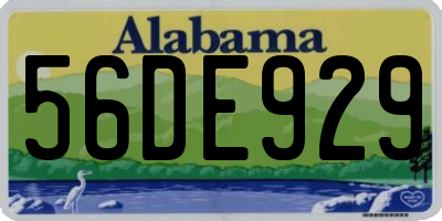 AL license plate 56DE929