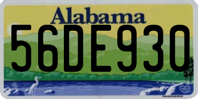 AL license plate 56DE930