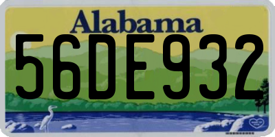 AL license plate 56DE932
