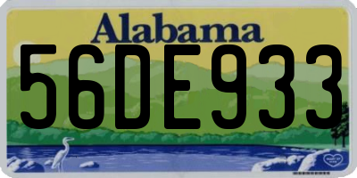 AL license plate 56DE933