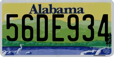 AL license plate 56DE934
