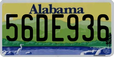 AL license plate 56DE936
