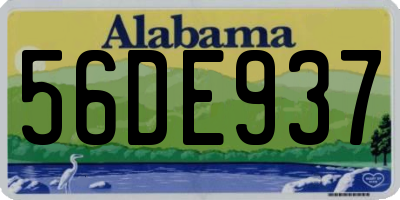 AL license plate 56DE937
