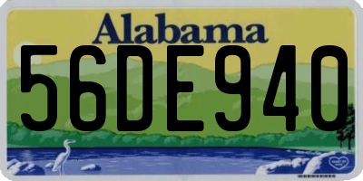 AL license plate 56DE940