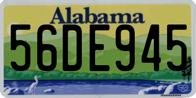 AL license plate 56DE945