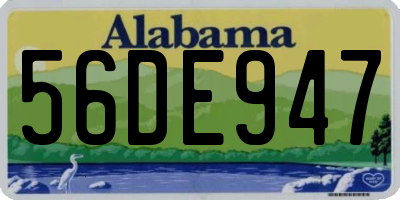 AL license plate 56DE947