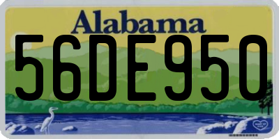 AL license plate 56DE950