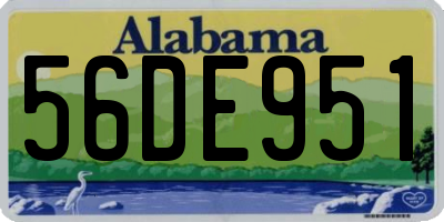 AL license plate 56DE951