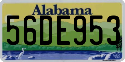 AL license plate 56DE953