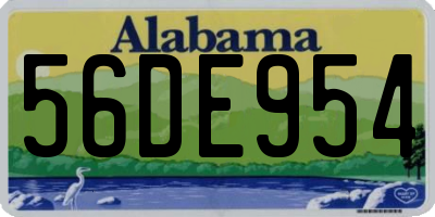 AL license plate 56DE954