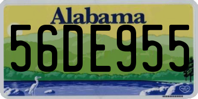 AL license plate 56DE955