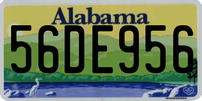 AL license plate 56DE956