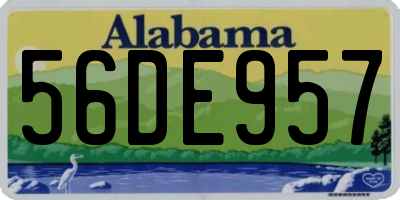 AL license plate 56DE957