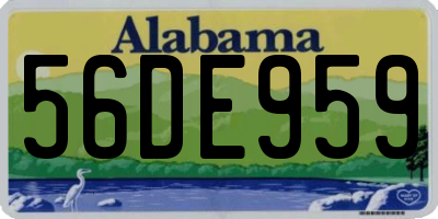 AL license plate 56DE959