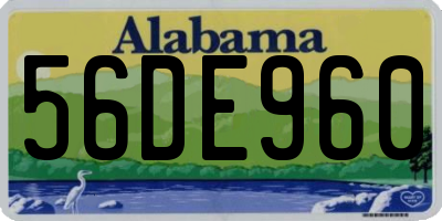 AL license plate 56DE960