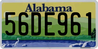 AL license plate 56DE961