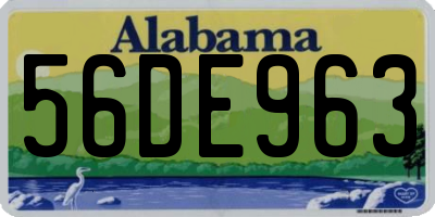 AL license plate 56DE963