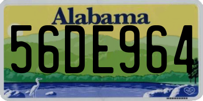 AL license plate 56DE964