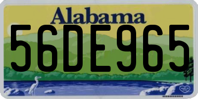 AL license plate 56DE965