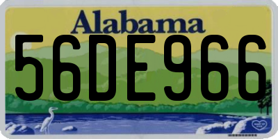 AL license plate 56DE966