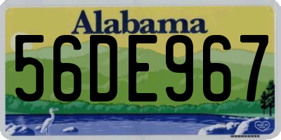 AL license plate 56DE967
