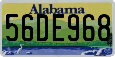 AL license plate 56DE968