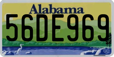 AL license plate 56DE969